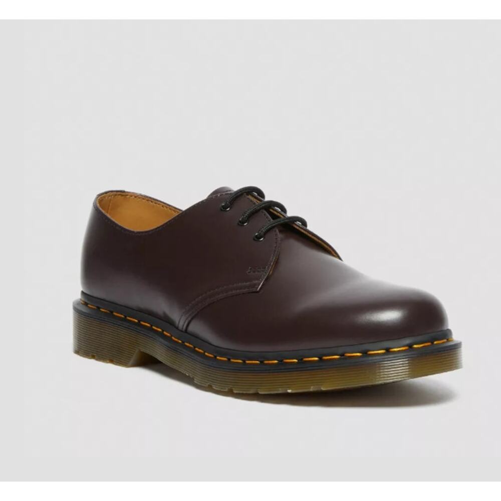 Dr Martens 1461 Oxford Burgundy Smooth Leather Lace Shoes Mens 8 Womens 9